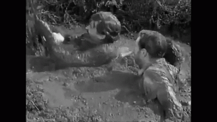 Letting Two Man Sink In Quicksand GIF
