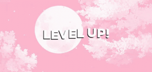 Level Up Pink Sky Mobile Design GIF