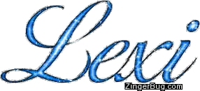 Lexi Name In Blue Letters Sticker