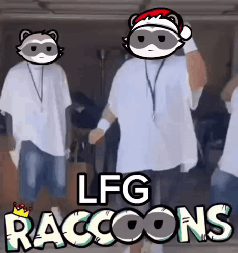 LFG Raccoons Dancing GIF