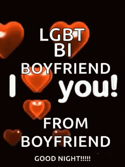 LGBT Bi Boyfriend I Love You Poster GIF