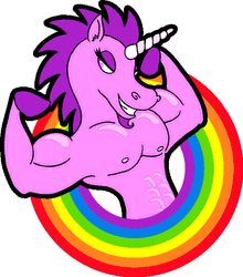 Lgbt Hunk Unicorn GIF