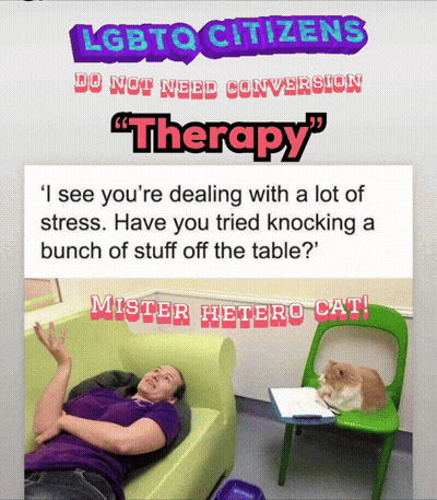 LGBT To Citizens Do Not Need Conversion Therapy Poster GIF