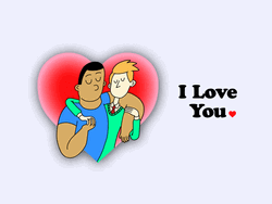 LGBT Valentine Day I Love You Greeting Card GIF