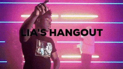Lia's Hangout on Purple Background