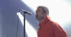 Liam Gallagher Singing On Microphone GIF