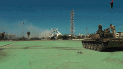 Libya Firing Military Tank
