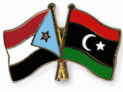 Libya South Yemen Flag Pins