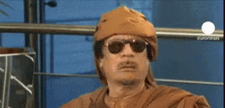 Libyan Gaddafi Funny Laugh GIF