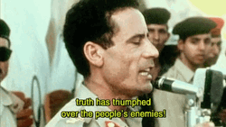 Libyan Leader Muammar Gaddafi Speech GIF