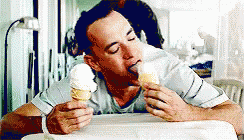 Lieutenant Dan Forrest Gump Eating Ice Cream GIF