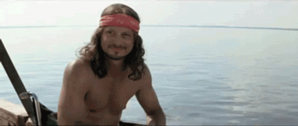 Lieutenant Dan Jumping On Water GIF