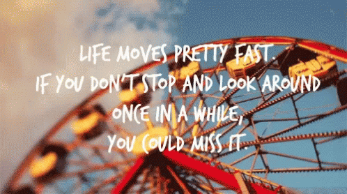 Life Moves Pretty Fast GIF