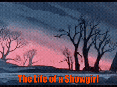 Life Of A Showgirl Over Landscape GIF