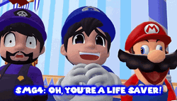 Life Saver SMG4 With Super Mario SMG3 GIF