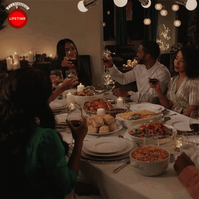Lifetime Ad People Eating At Table GIF