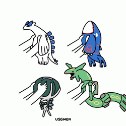 Lifting Rayquaza Kyogre Groudon Pokémon GIF