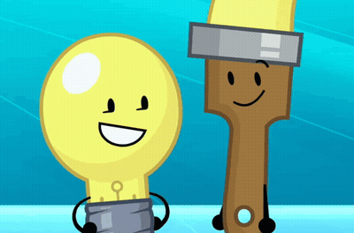 Light Bulb And Paint Brush Smiling GIF
