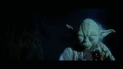 Light Flashes To Yoda GIF
