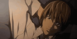 Light Yagami Chill In Bed  GIF