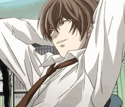 Light Yagami Chill Sitting  GIF