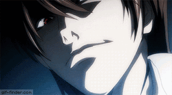 Light Yagami Curious Stare GIF