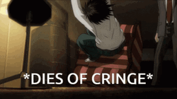 Light Yagami Dies Of Cringe  GIF