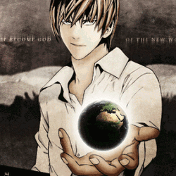 Light Yagami Earth In His Hand  GIF