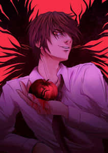 Light Yagami Holding An Apple  GIF