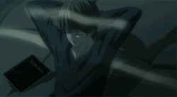 Light Yagami Laying In Bed  GIF