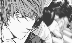 Light Yagami Looking Around  GIF