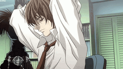Light Yagami Scaring A Ghost GIF