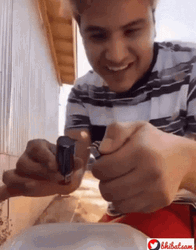 Lighted Firecracker Man Run GIF