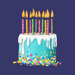 Lighten Candle Cake Happy Birthday GIF