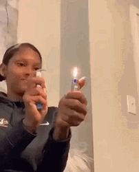 Lighter Hair On Fire GIF