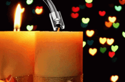 Lighting A Candle Using A Lighter GIF