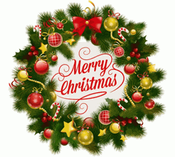 Lighting Beautiful Xmas Wreath GIF