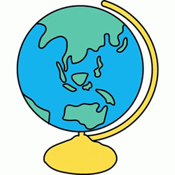 Lighting Up Globe Art GIF