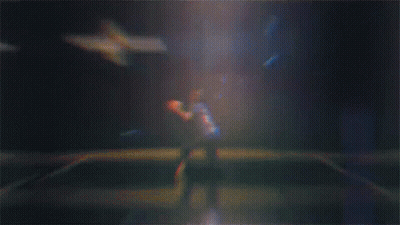 Lightning Bolt Hitting Building With Flufface Glowing GIF