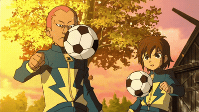 Lightning Bolt Jacket Cartoon Kicking Soccer Ball GIF