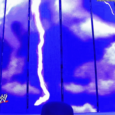 Lightning Bolt On Screen With WWE Logo GIF