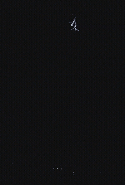 Lightning Bolt Strikes Ground GIF