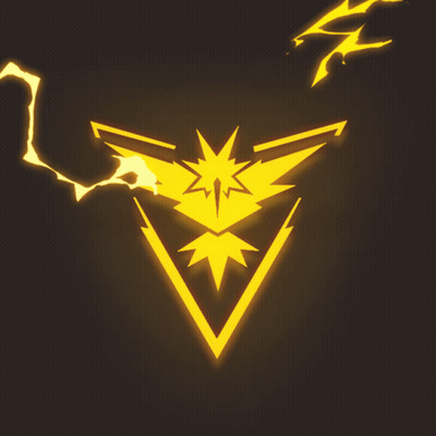 Lightning Bolt Striking Yellow Triangle With Bird GIF