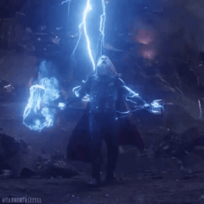 Lightning Bolt Thrown At Person In Dark Room GIF