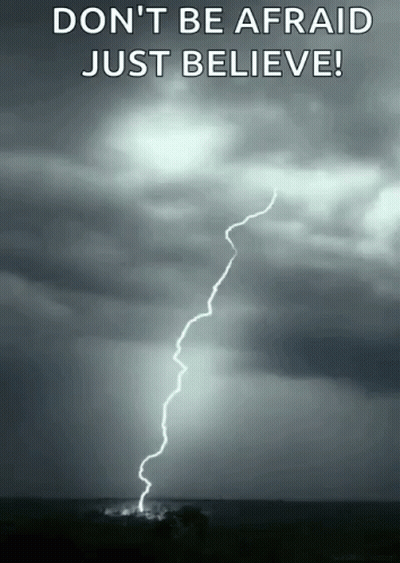 Lightning Bolt With Believe GIF