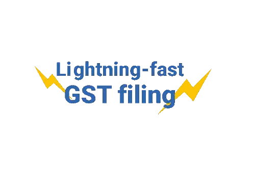 Lightning Fast GST Filing Logo Sticker