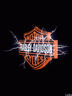 Lightning Harley Davidson Happy Birthday Logo GIF
