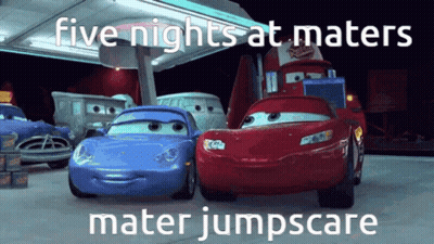 Lightning McQueen And Sally Standing Together GIF