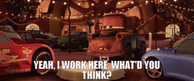 Lightning Mcqueen Is Talking To Mater From Cars GIF