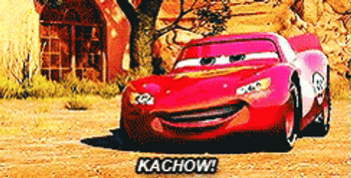 Lightning Mcqueen Kachow Driving Away GIF